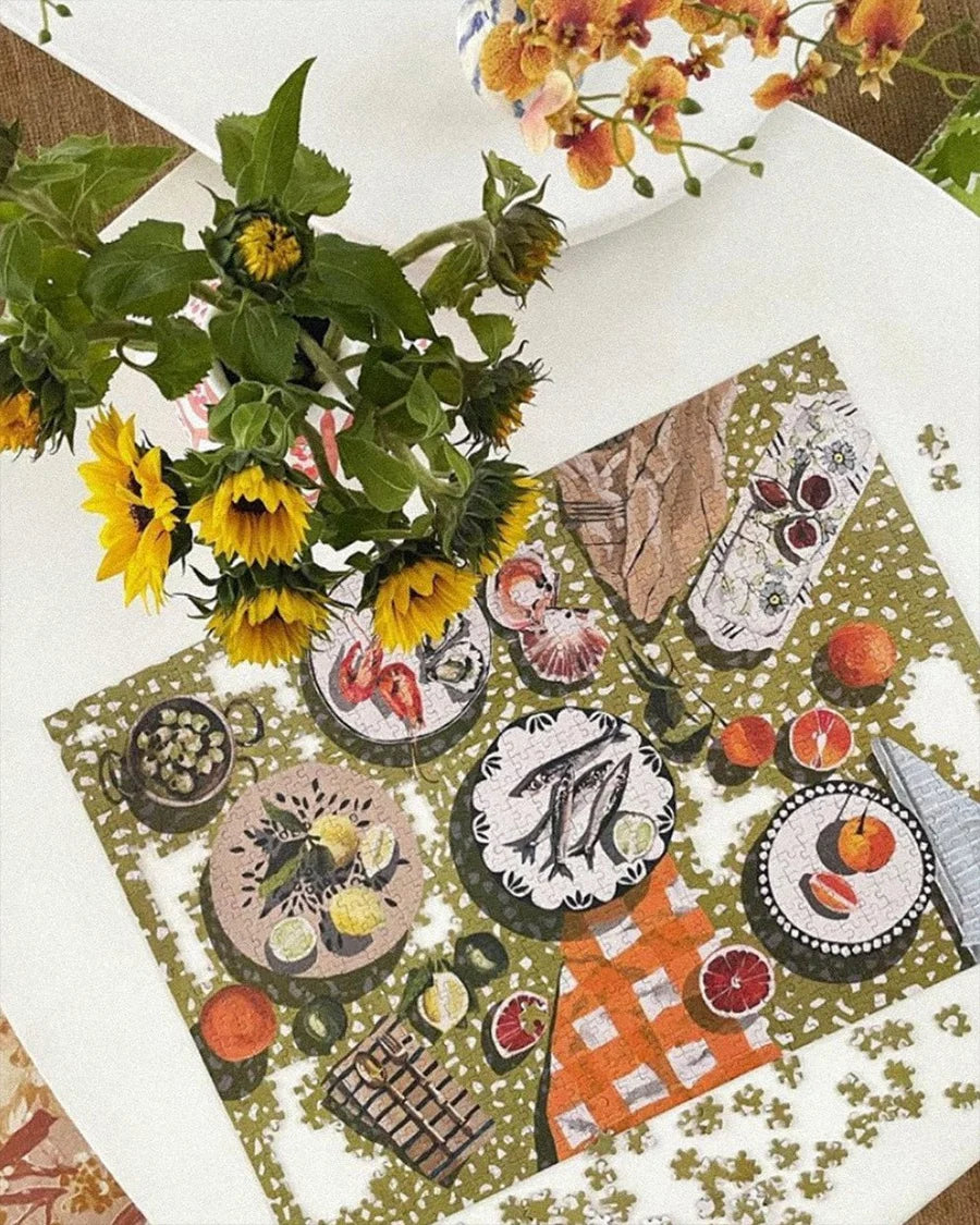 1000 PIECE JIGSAW PUZZLE Table by the Sea by Journey of Something at Darling & Domain