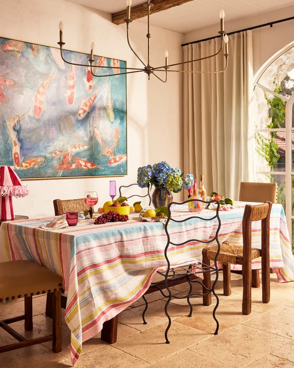 LINEN TABLECLOTH RECTANGLE in Bellissimo Stripe from the amazing range of Kip & Co products