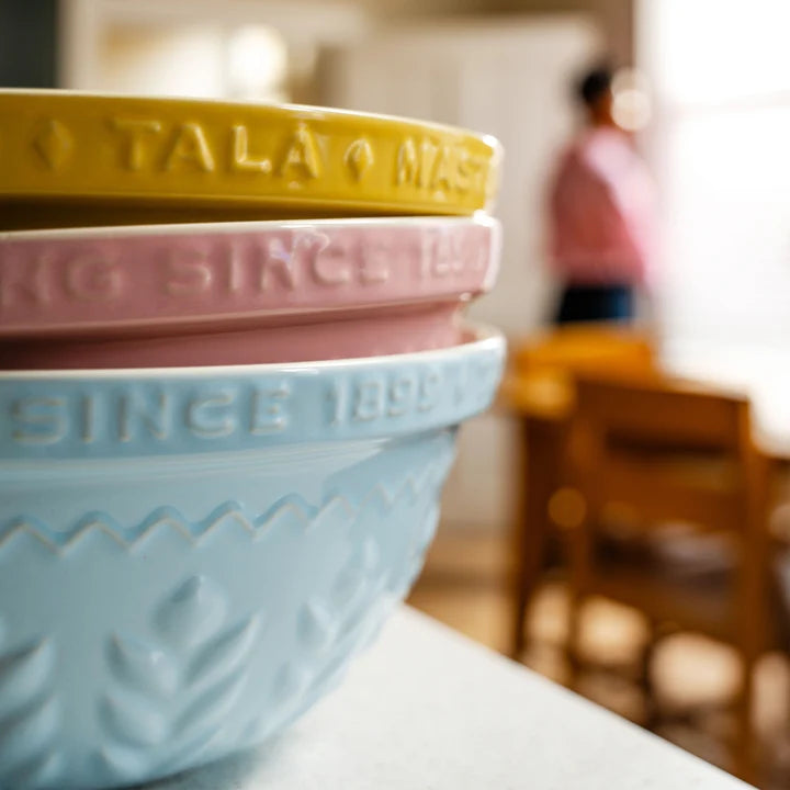 TALA STONEWARE MIXING BOWL in Dusty Pink Corn Design by Tala