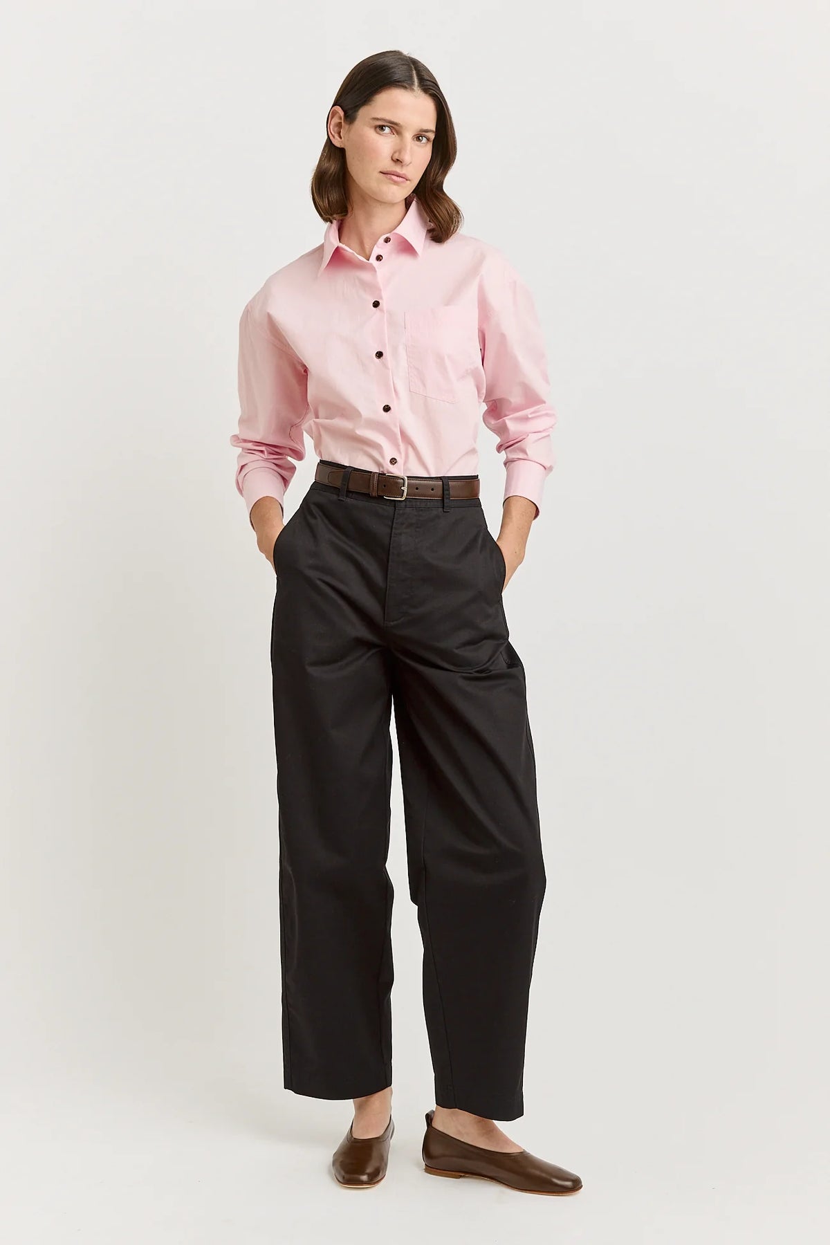 RELAXED COTTON SHIRT in Pale Pink by Toorallie at Darling & Domain