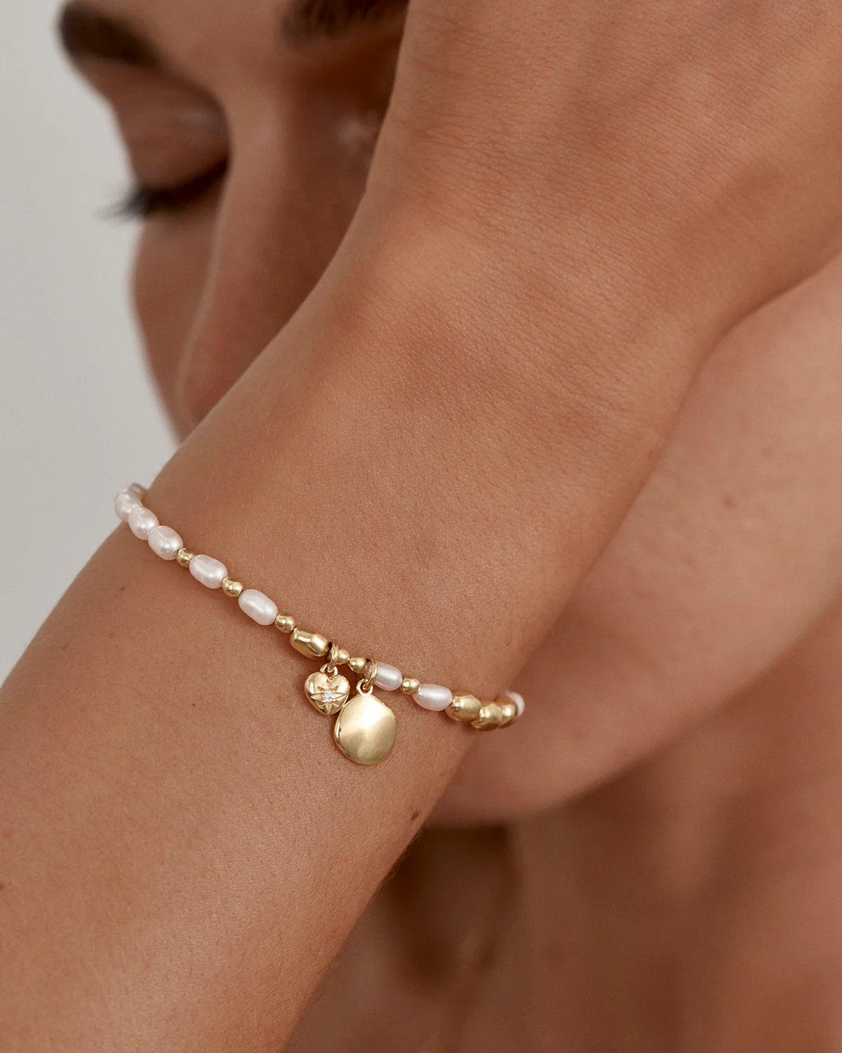By Charlotte LOVE UNBOUND PEARL BRACELET in 18k Gold Vermeil