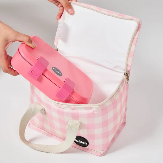 LUNCH BAG in Candy Pink Check by kollab