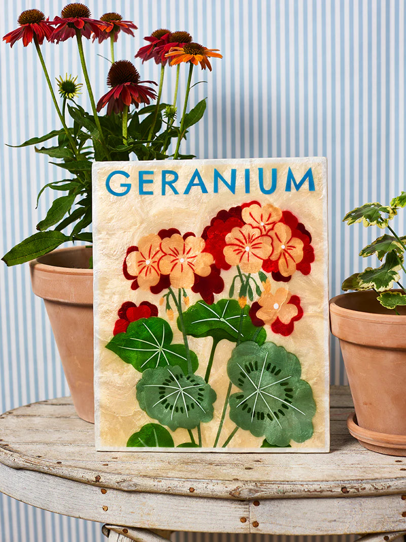 MARKET WALL ART in Geranium by Jones & Co