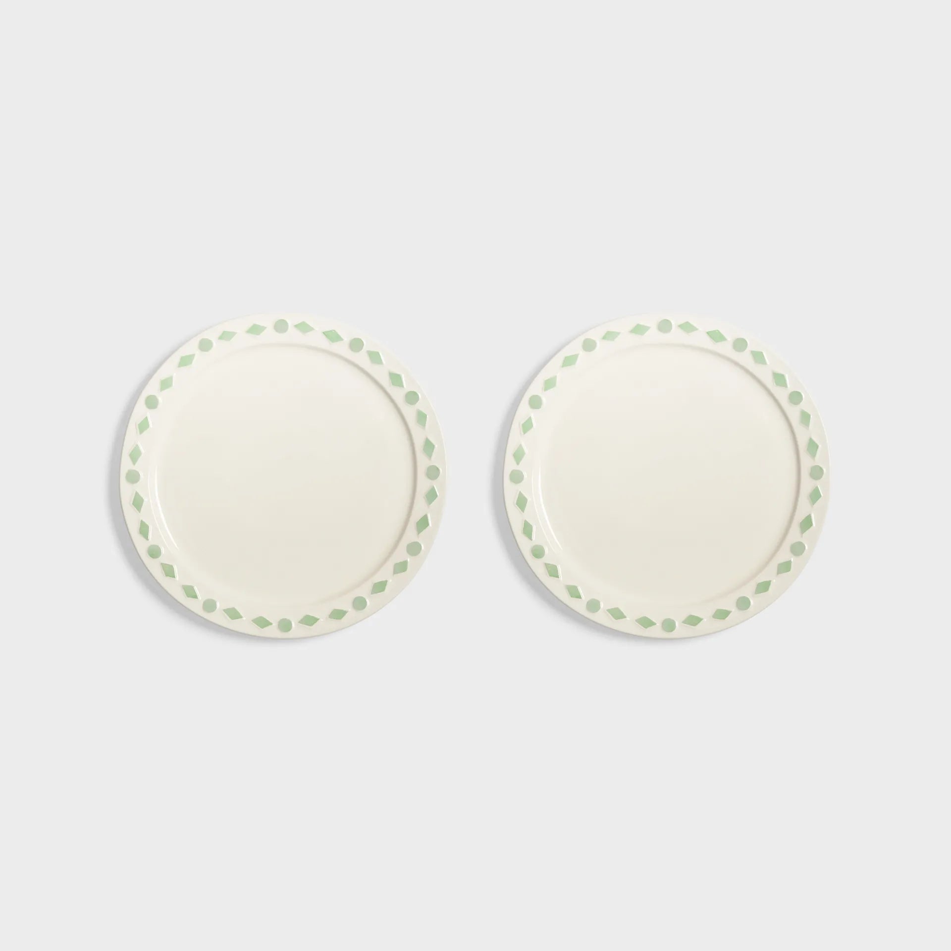FOLK PLATE LARGE SET OF 2 in Mint by &Kleveringv