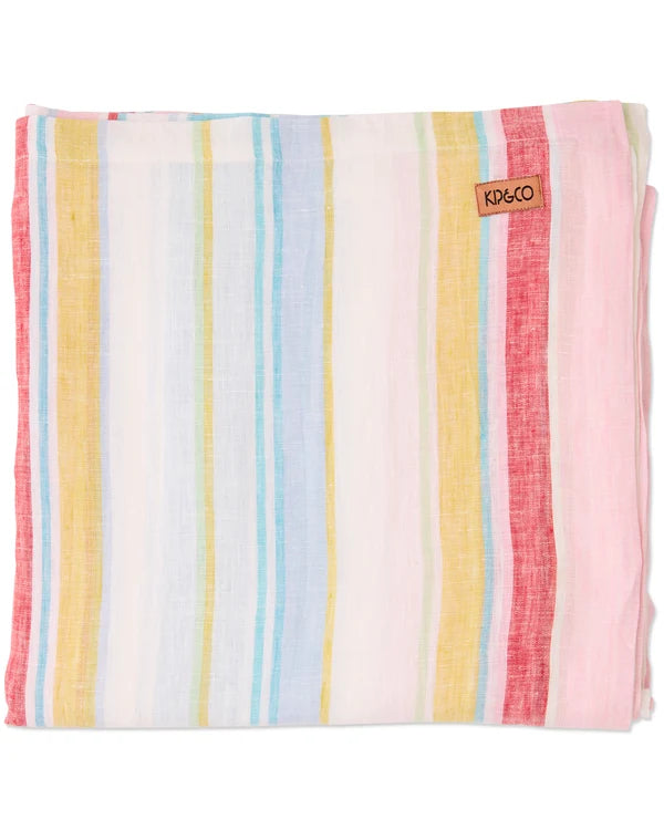 LINEN TABLECLOTH RECTANGLE in Bellissimo Stripe from the amazing range of Kip & Co products
