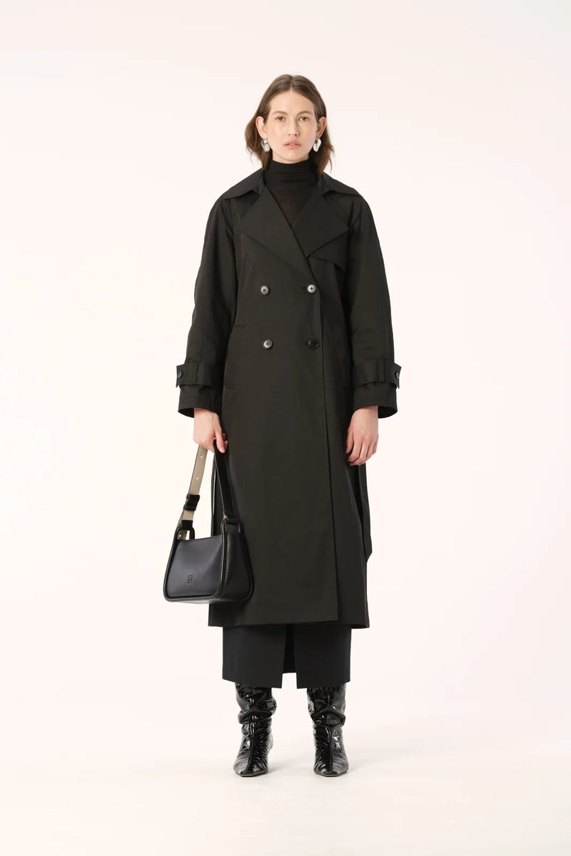 Elka Collective SHIRO TRENCH in Black