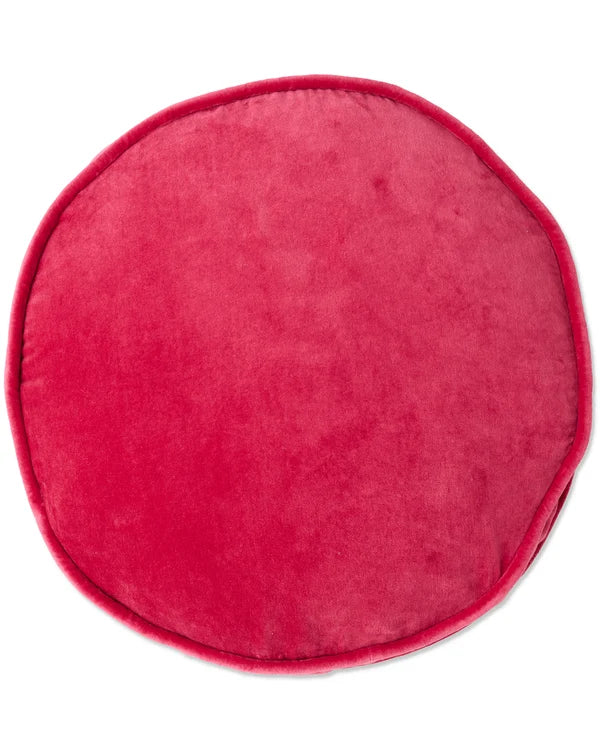 VELVET PEA CUSHION in Rhubarb from the amazing range of Kip & Co products
