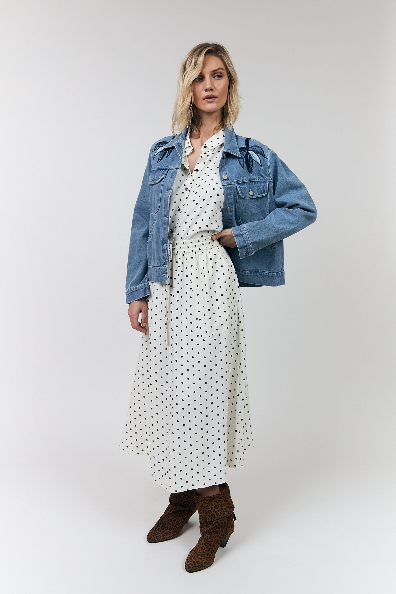 AKANE MAXI SKIRT in Dot Print by Lollys Laundry