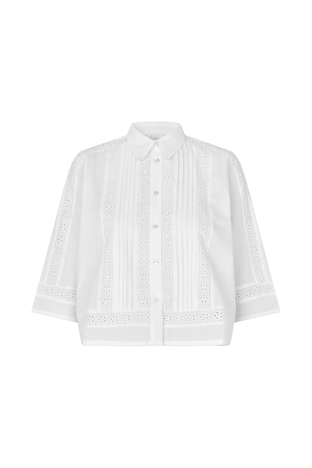 AMORA SHIRT 3/4 SLEEVE in White by Lollys Laundry