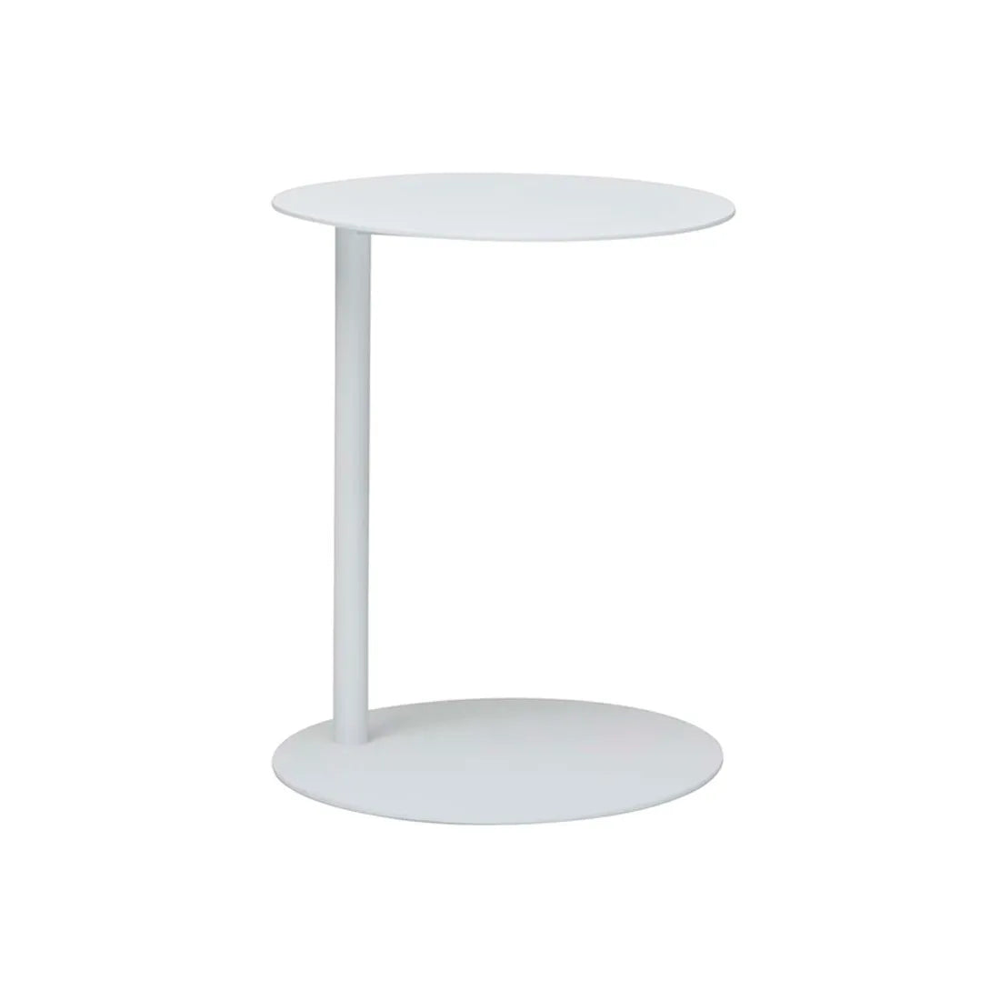 APERTO ALI ROUND SIDE TABLE in White by GlobeWest at Darling & Domain