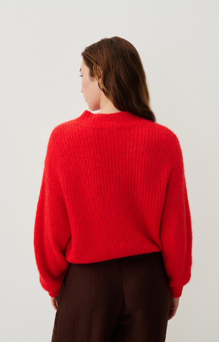 PULLOVER EAST18Q in Chilli Pepper Melange by American Vintage