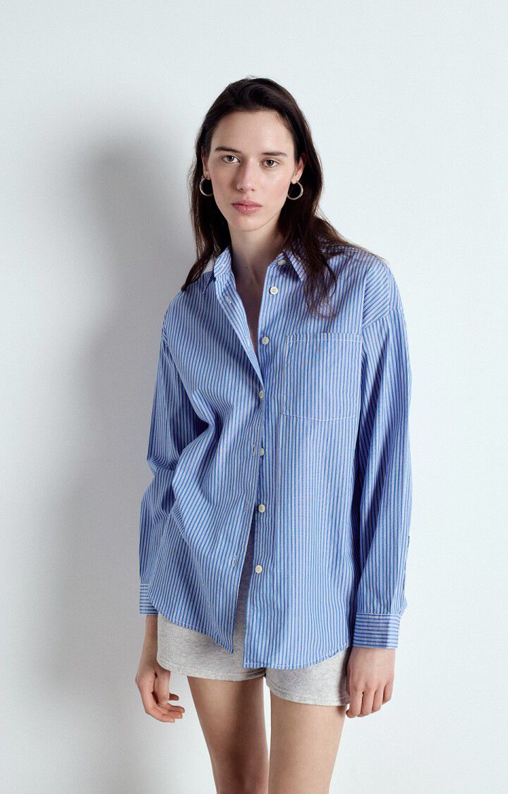 ZATYBAY SHIRT ZAT06A in Aqua Stripes by American Vintage