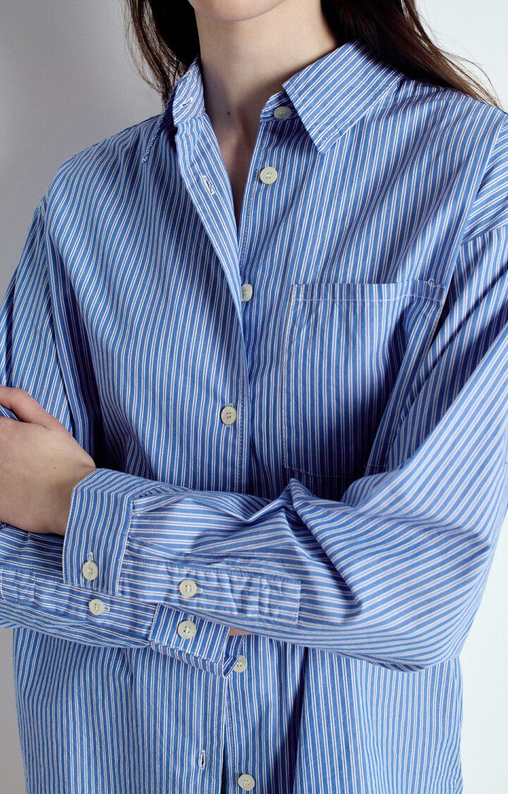 ZATYBAY SHIRT ZAT06A in Aqua Stripes by American Vintage