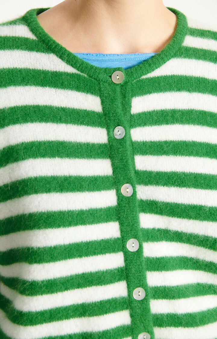 VITOW CARDIGAN VITO19E | Clover Striped White - Darling & Domain