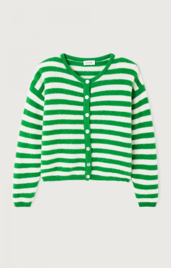 VITOW CARDIGAN VITO19E | Clover Striped White - Darling & Domain