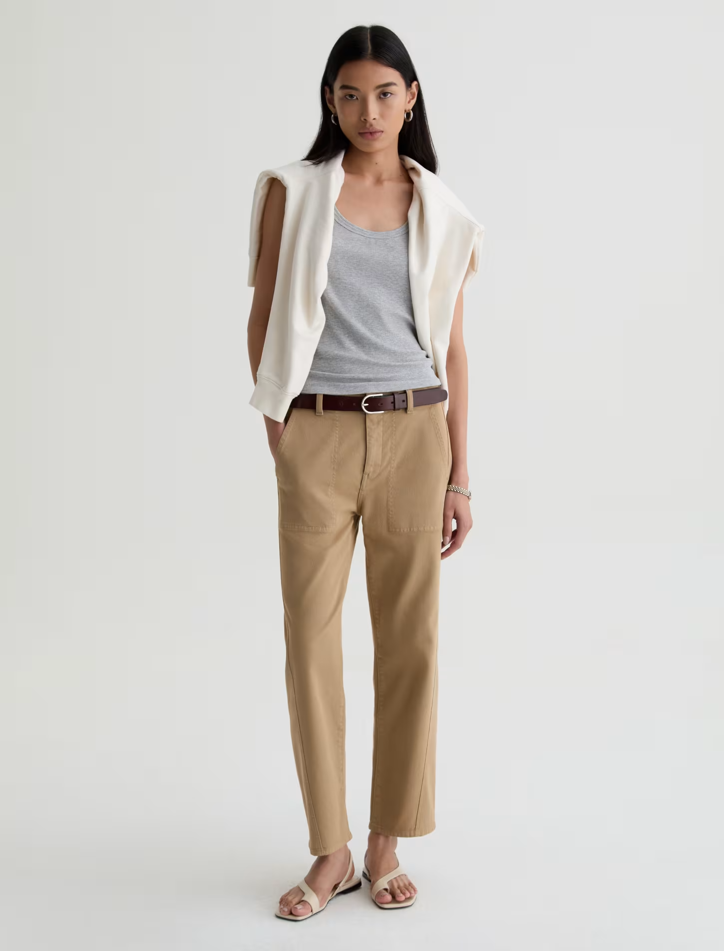 ANALEIGH JEAN in Khaki Sand by AG Jeans