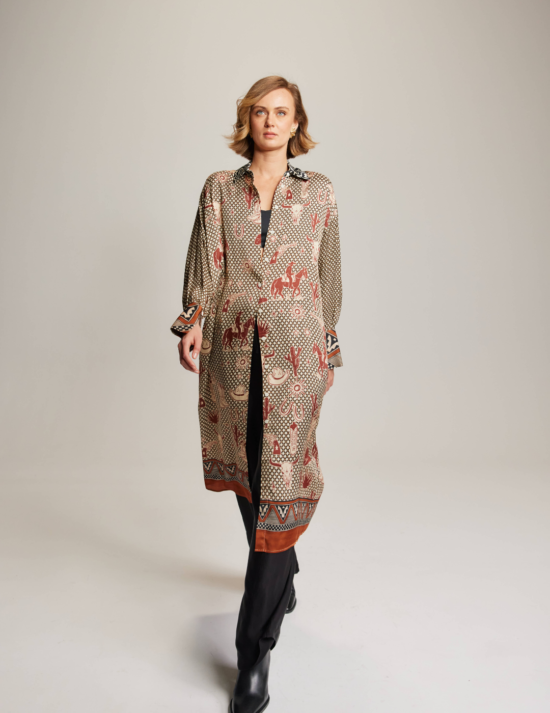 Athena Collar Dress in Rodeo by ME369