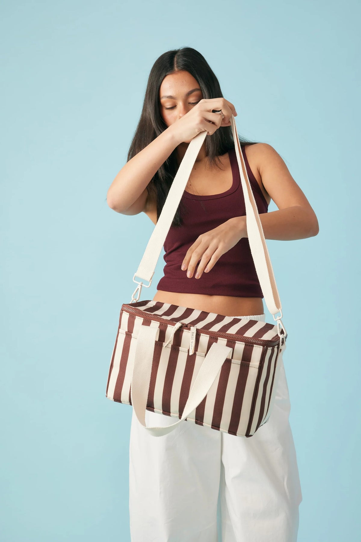 MIDI COOL BASE in Cocoa Stripe by Base Supply