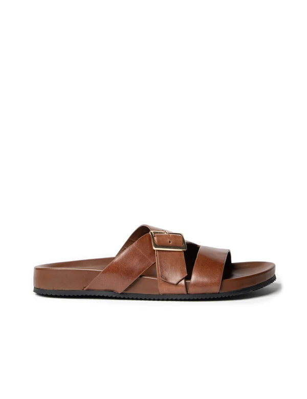 BUCKLE STRAP SLIDE in Cognac by La Tribe