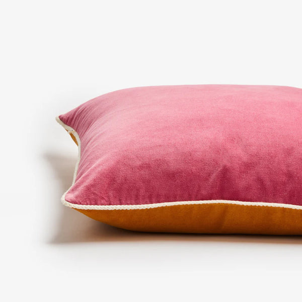 VELVET PINK TAN CUSHION 50cm from Bonnie and Neil