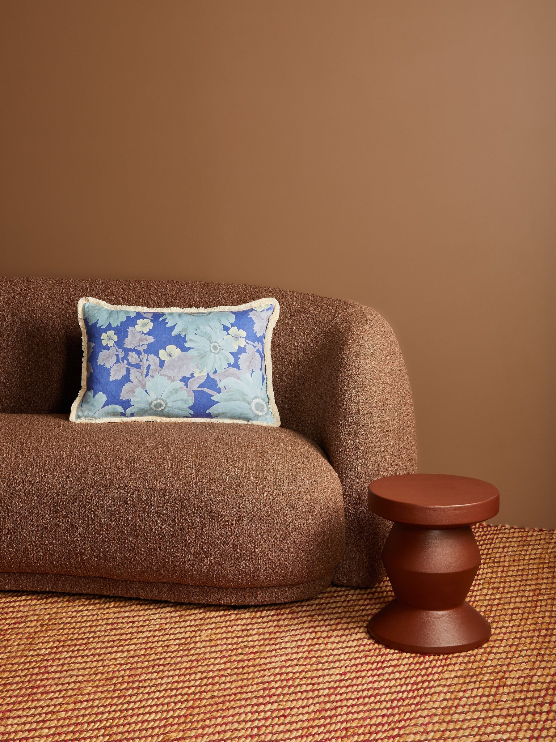 MARIGOLD BLUE LINEN CUSHION - 60cm x 40cm from Bonnie and Neil