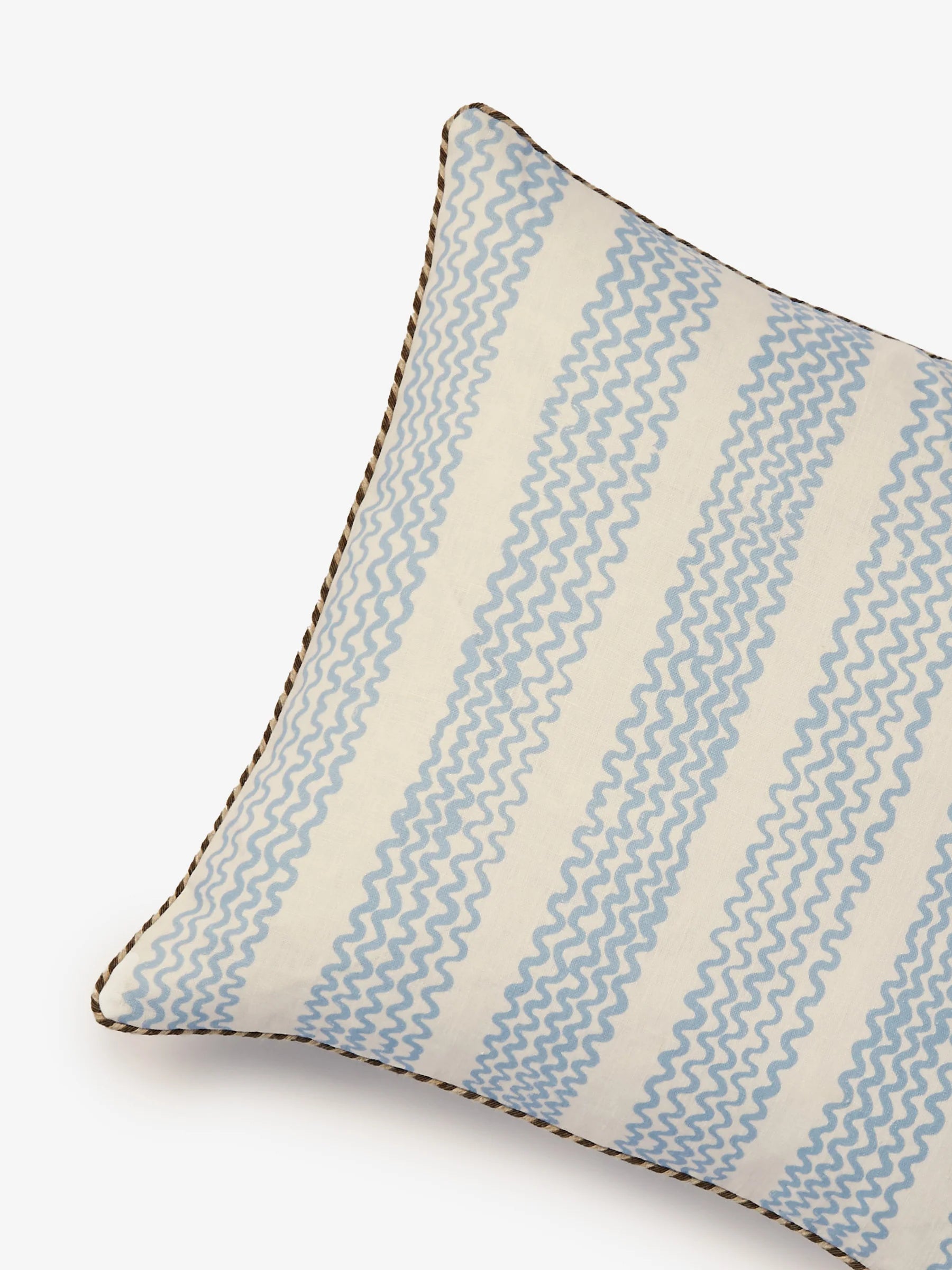 MINI WAVES SOFT BLUE LINEN CUSHION - 50cm from Bonnie and Neil