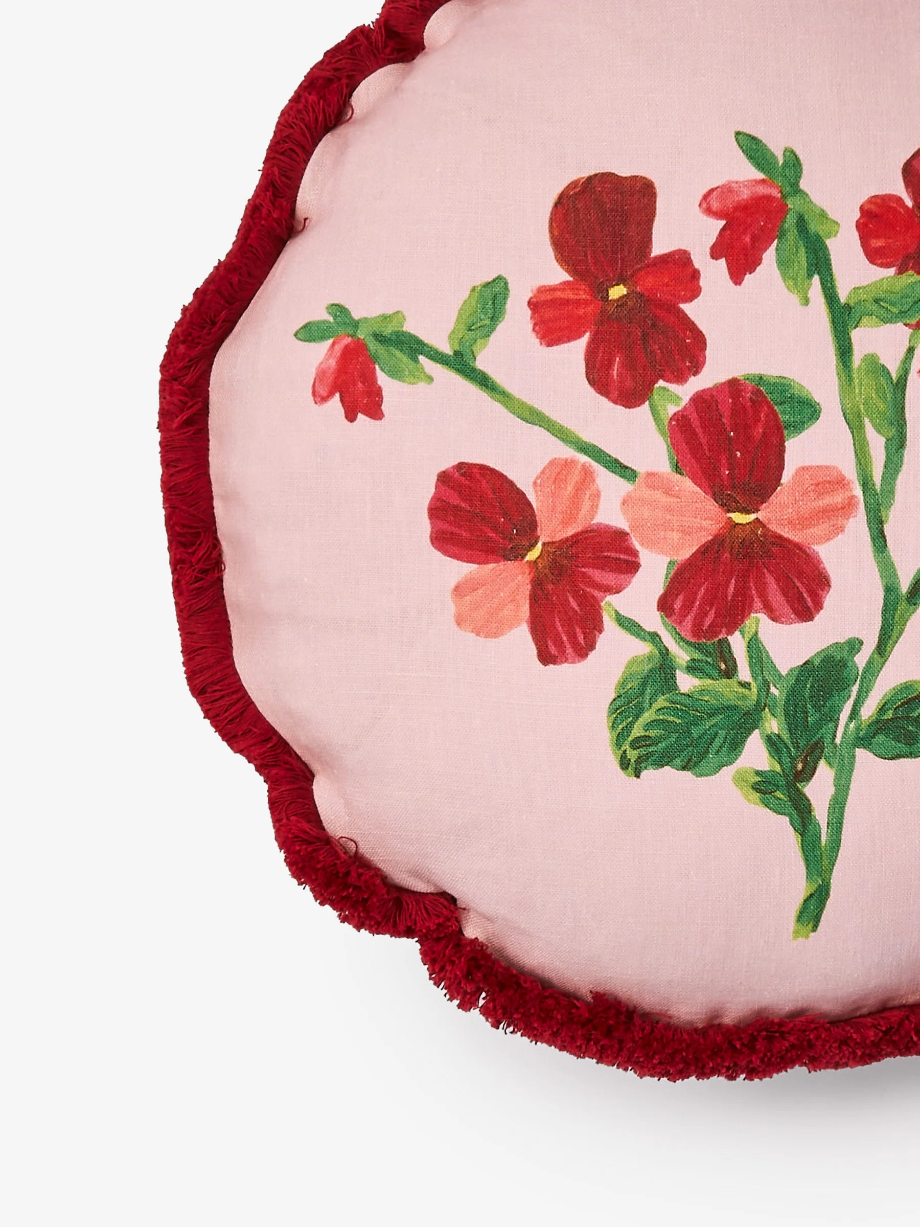 MINI VIOLA ROUND LINEN CUSHION - 45cm from Bonnie and Neil