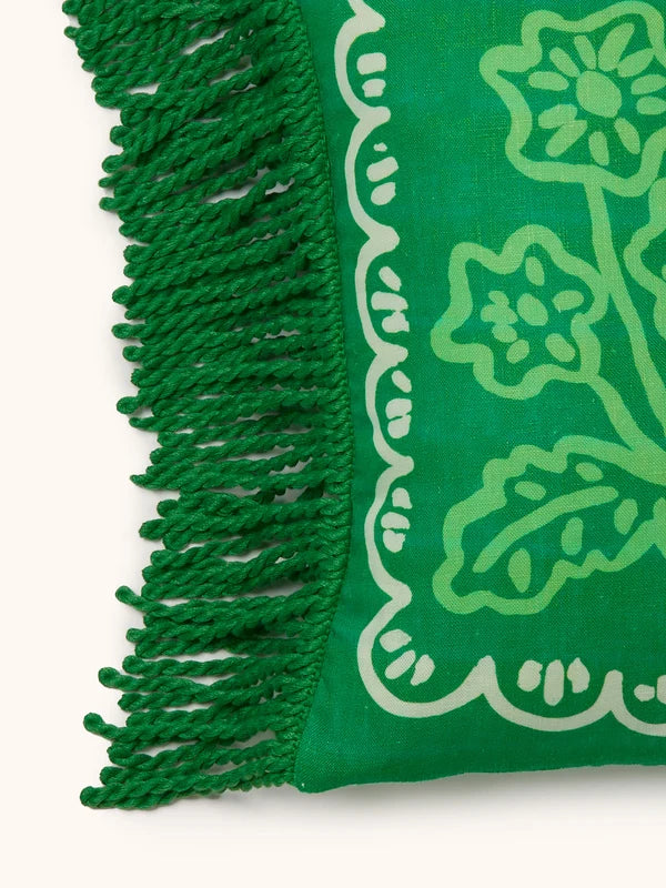 MARTINE MINI GREEN CUSHION in LEA BLUE from Bonnie and Neil