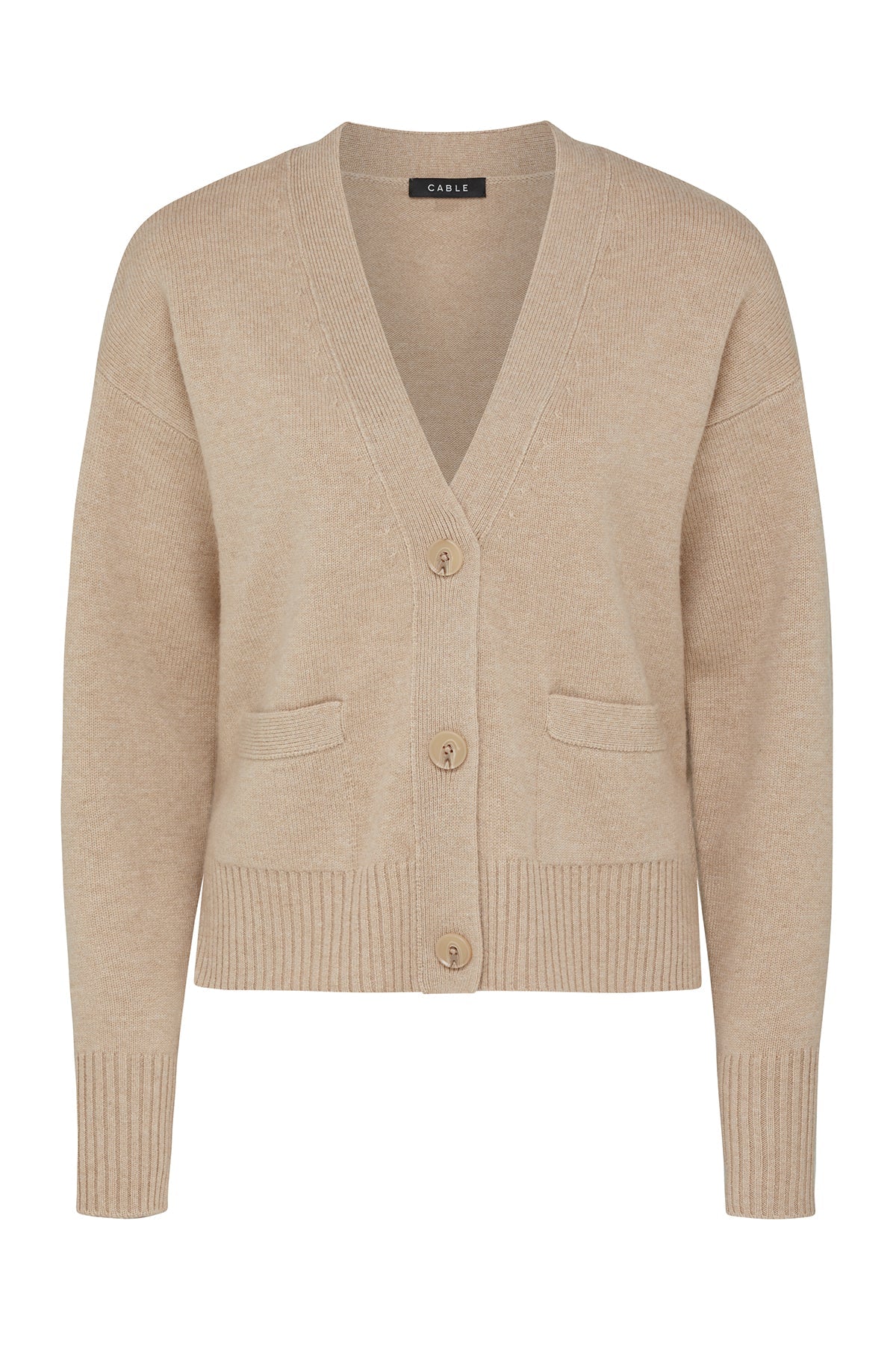 CASHWOOL V CARDIGAN | Camel - Darling & Domain