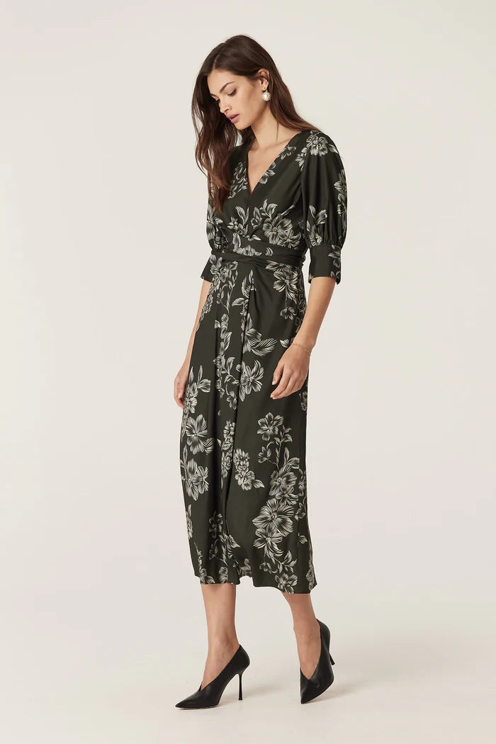 HOLLY DRESS in Linear Flower from Cable Melbourne