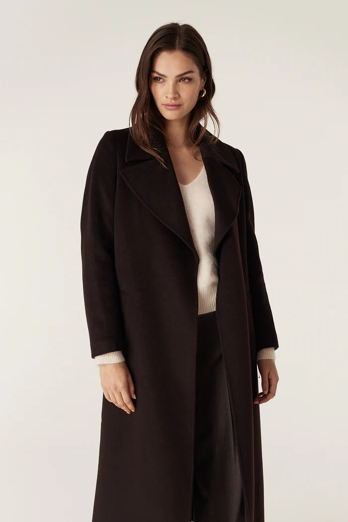 EVANS WOOL COAT in Espresso from Cable Melbourne