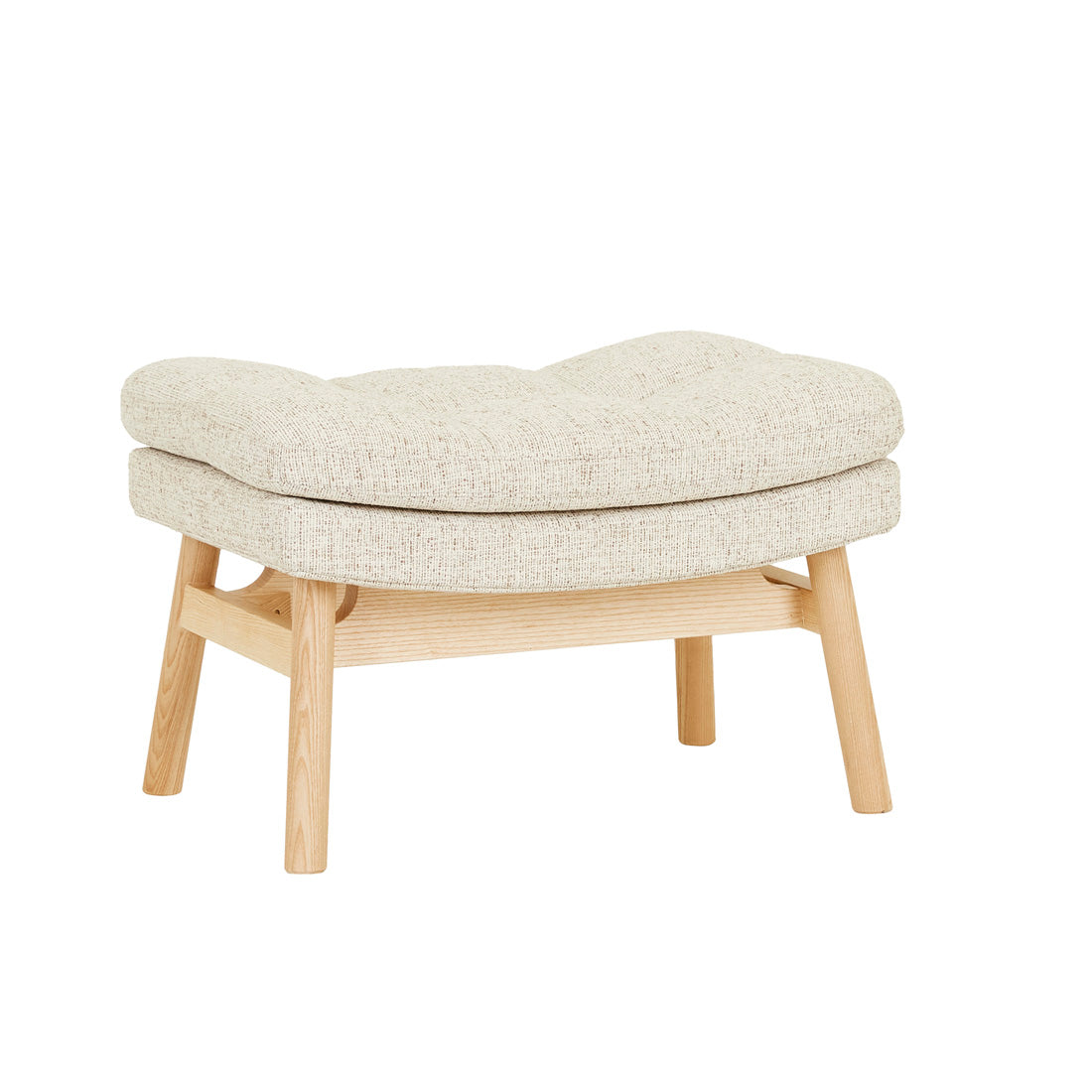 KIP OTTOMAN in White Bark - Natural Ash by GlobeWest at Darling & Domain