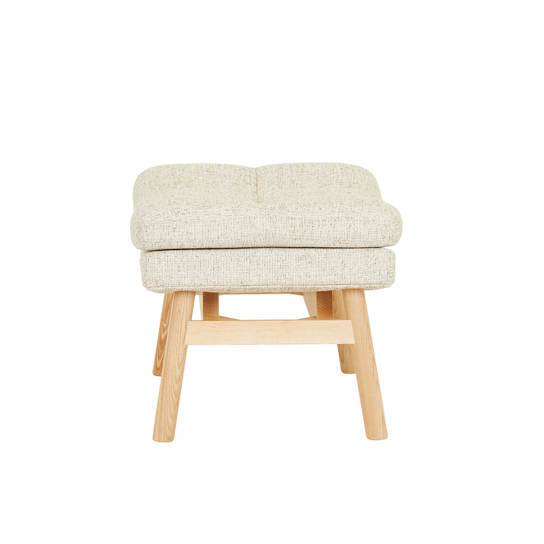 KIP OTTOMAN in White Bark - Natural Ash by GlobeWest at Darling & Domain
