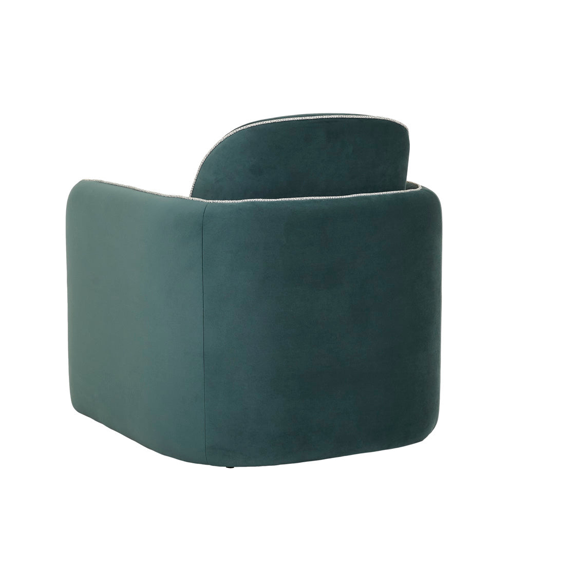 LEORA OCCASIONAL CHAIR in Peacock Velvet with Ether Tweed by GlobeWest at Darling & Domain