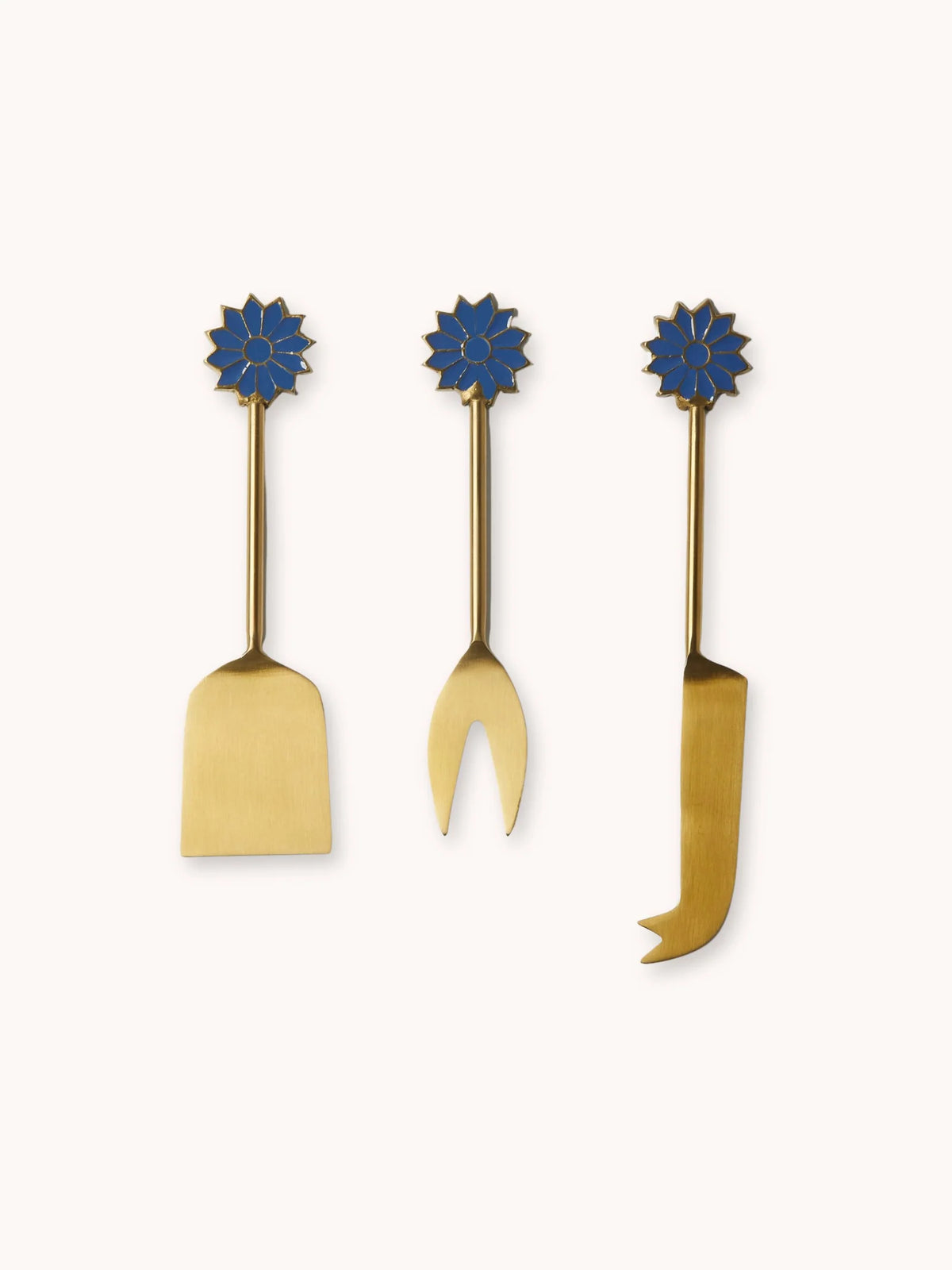PETAL CHEESE KNIFE SET in Blue by Bonnie and Neil