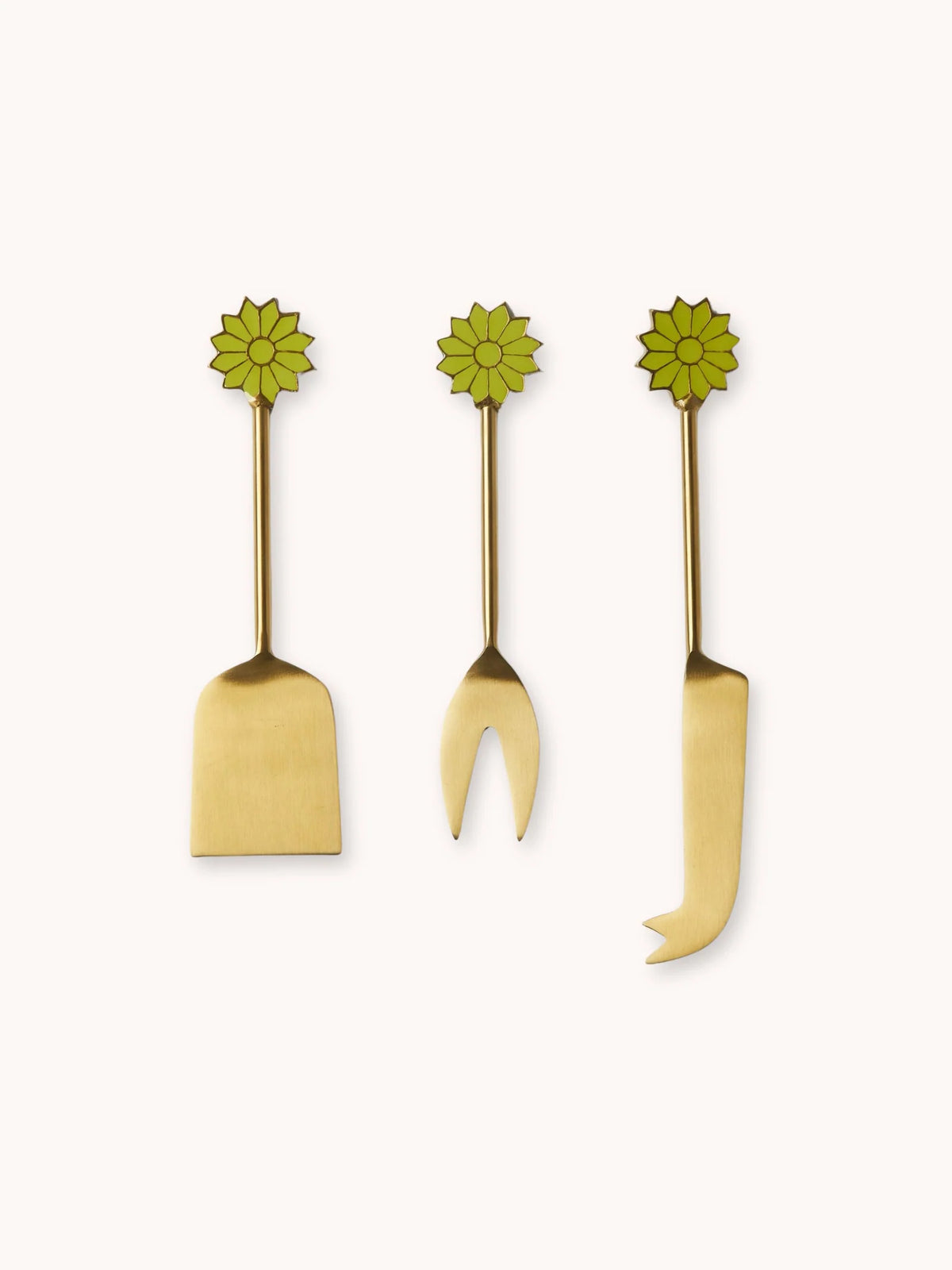 PETAL CHEESE KNIFE SET in Green by Bonnie and Neil