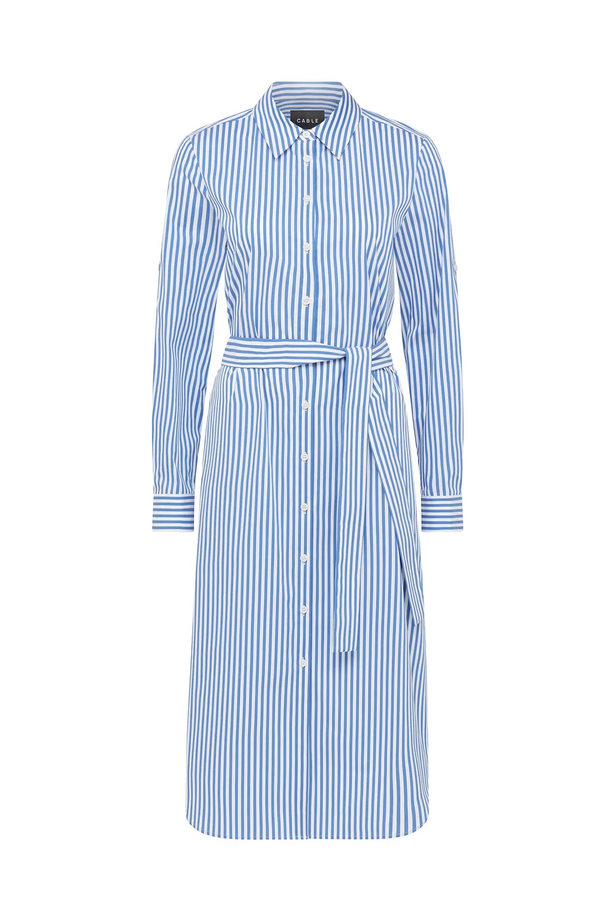 PORTSEA SHIRT DRESS in Blue Stripe from Cable Melbourne