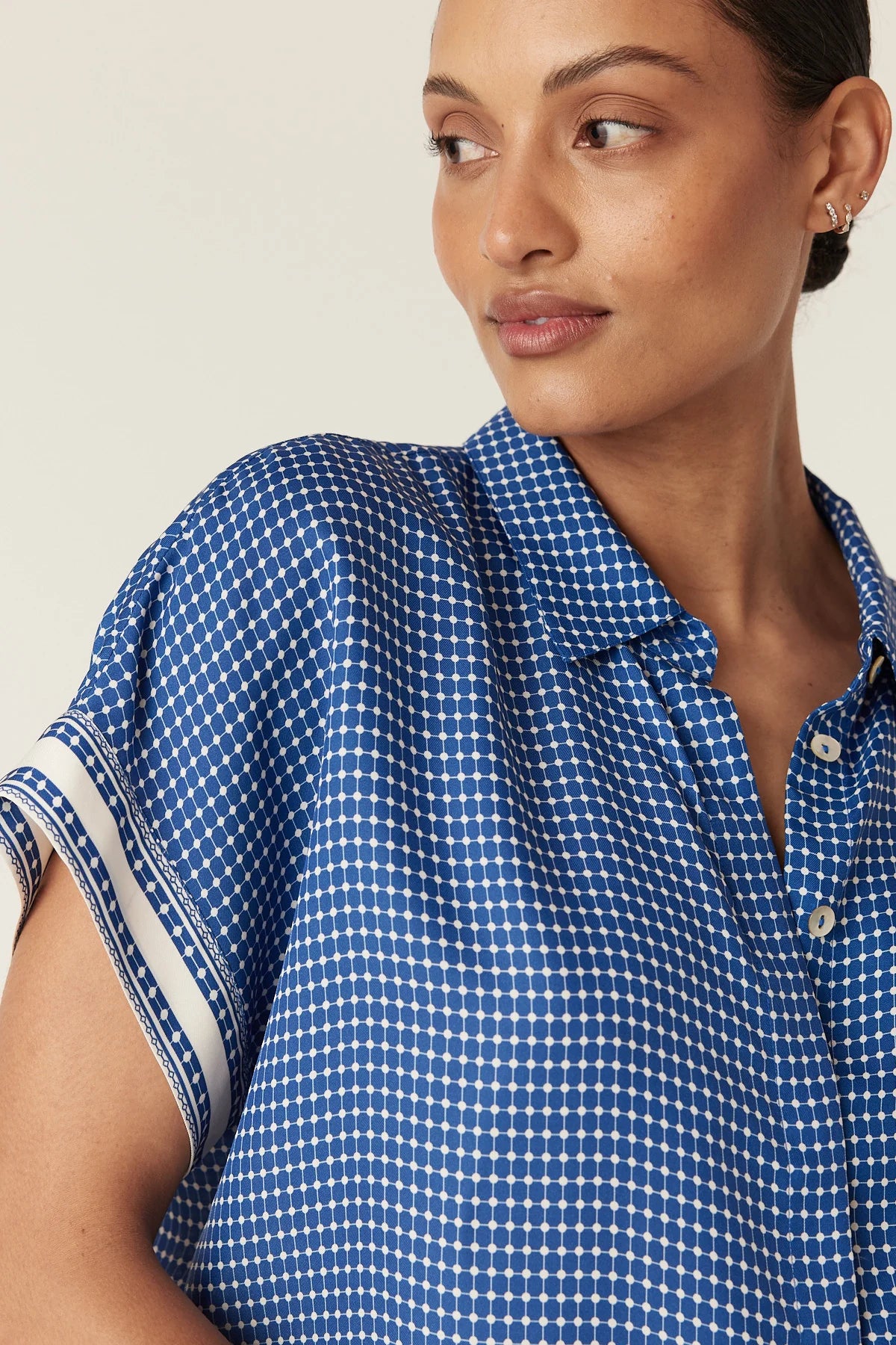 SERRA BLOUSE in Mediterranean Tile from Cable Melbourne