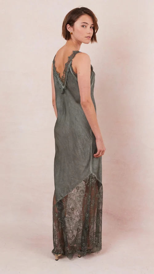 SOLANGE SLIP DRESS | Khaki - Darling & Domain