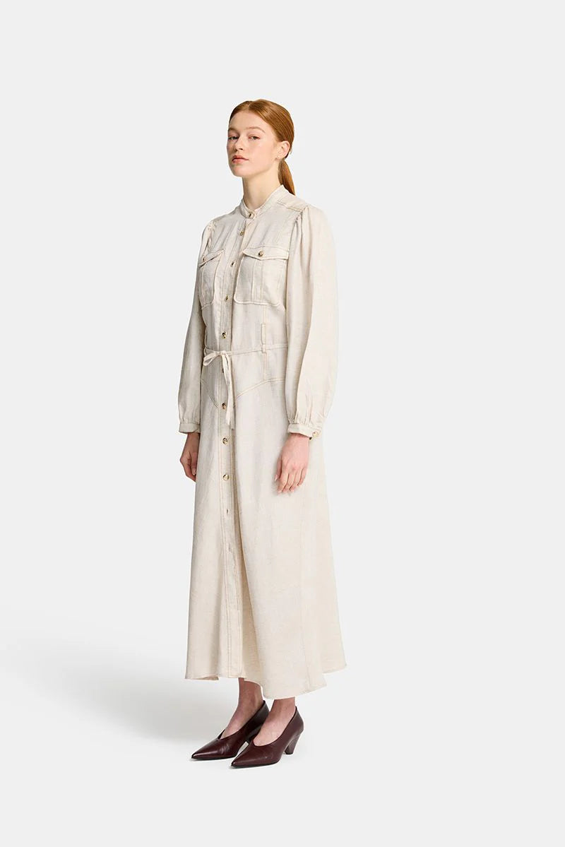CLARA UTILITY DRESS in Natural by Arlington Milne