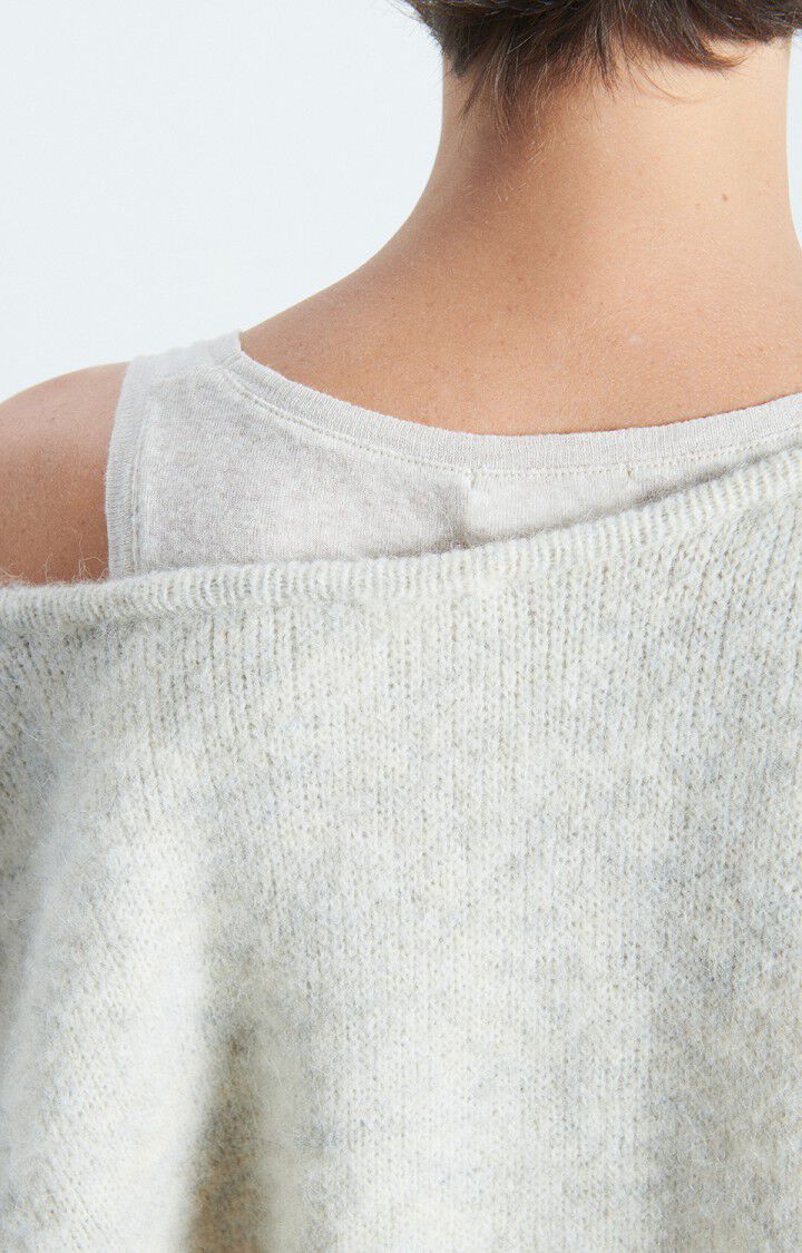 EAST V NECK JUMPER EAST18H in Mother of Pearl by American Vintage