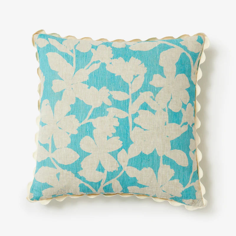GERANIUM TURQUOISE CUSHION 60cm from Bonnie and Neil