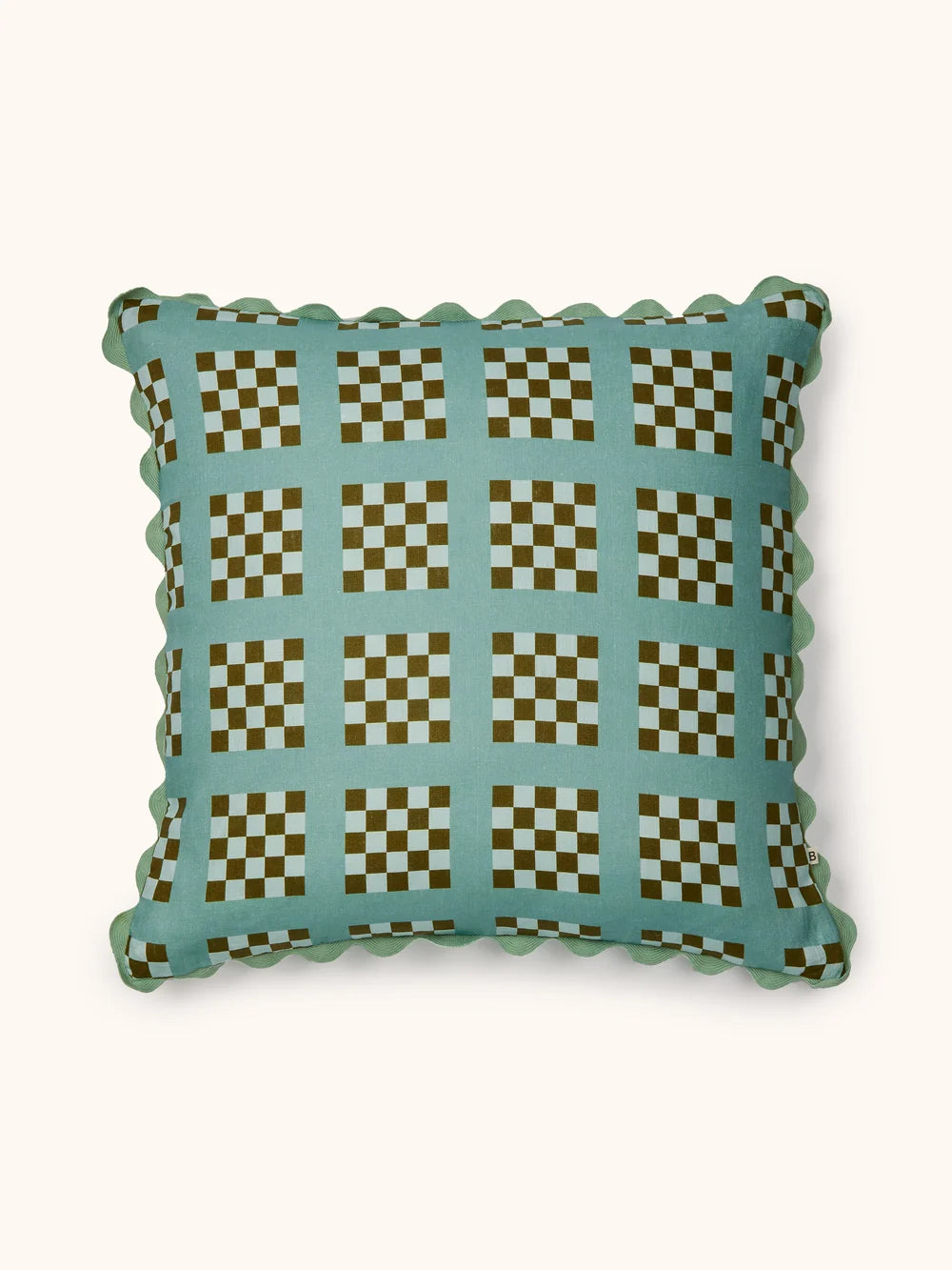 LATTICE BLUE CUSHION in 60cm from Bonnie and Neil