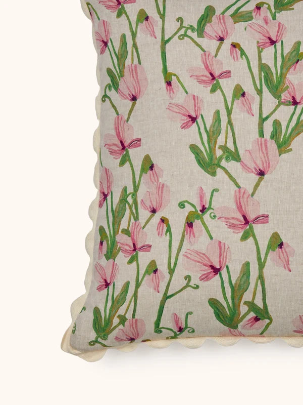 SWEET PEA PINK CUSHION in 60cm from Bonnie and Neil