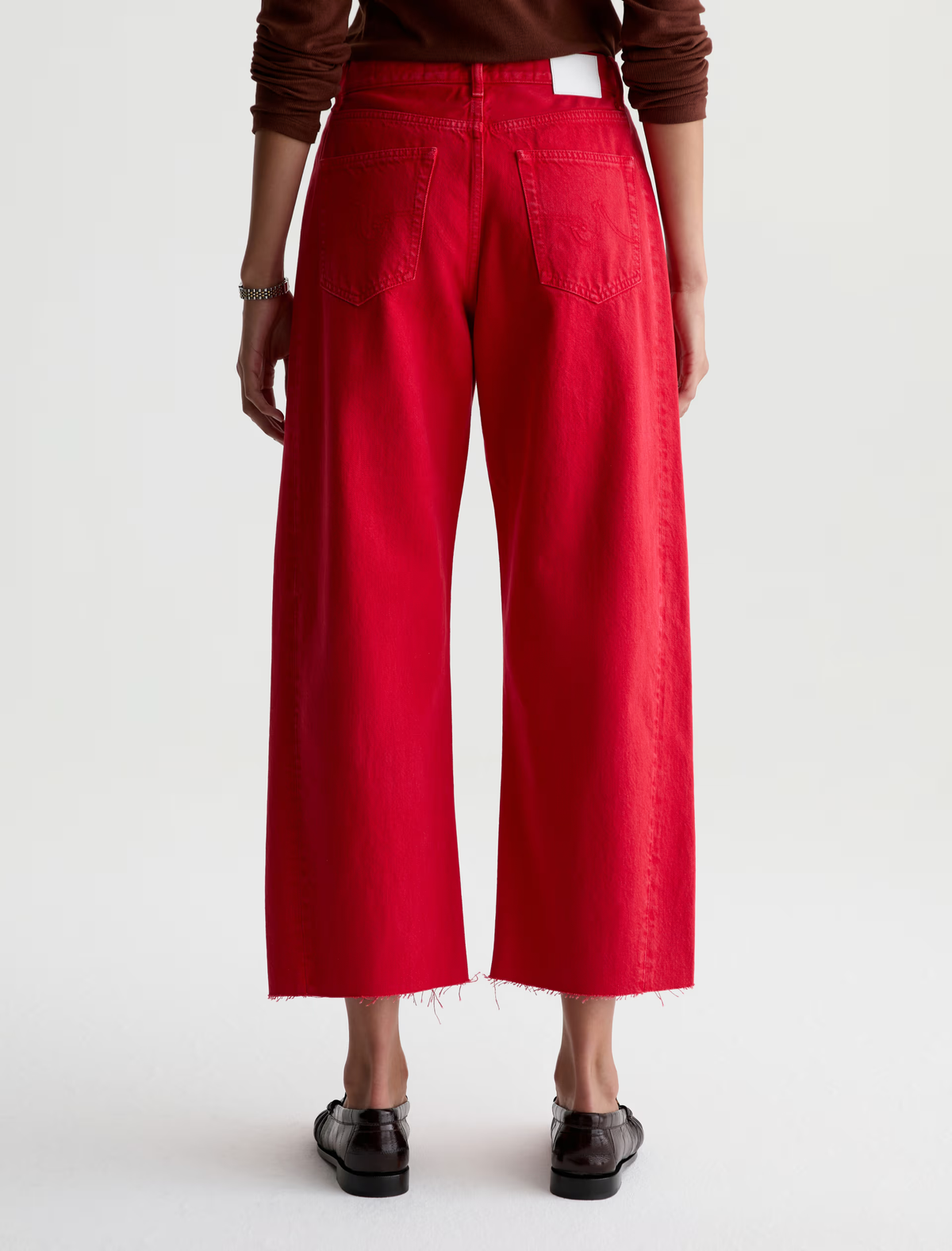 HATTIE CROP JEAN in Recording Red by AG Jeans
