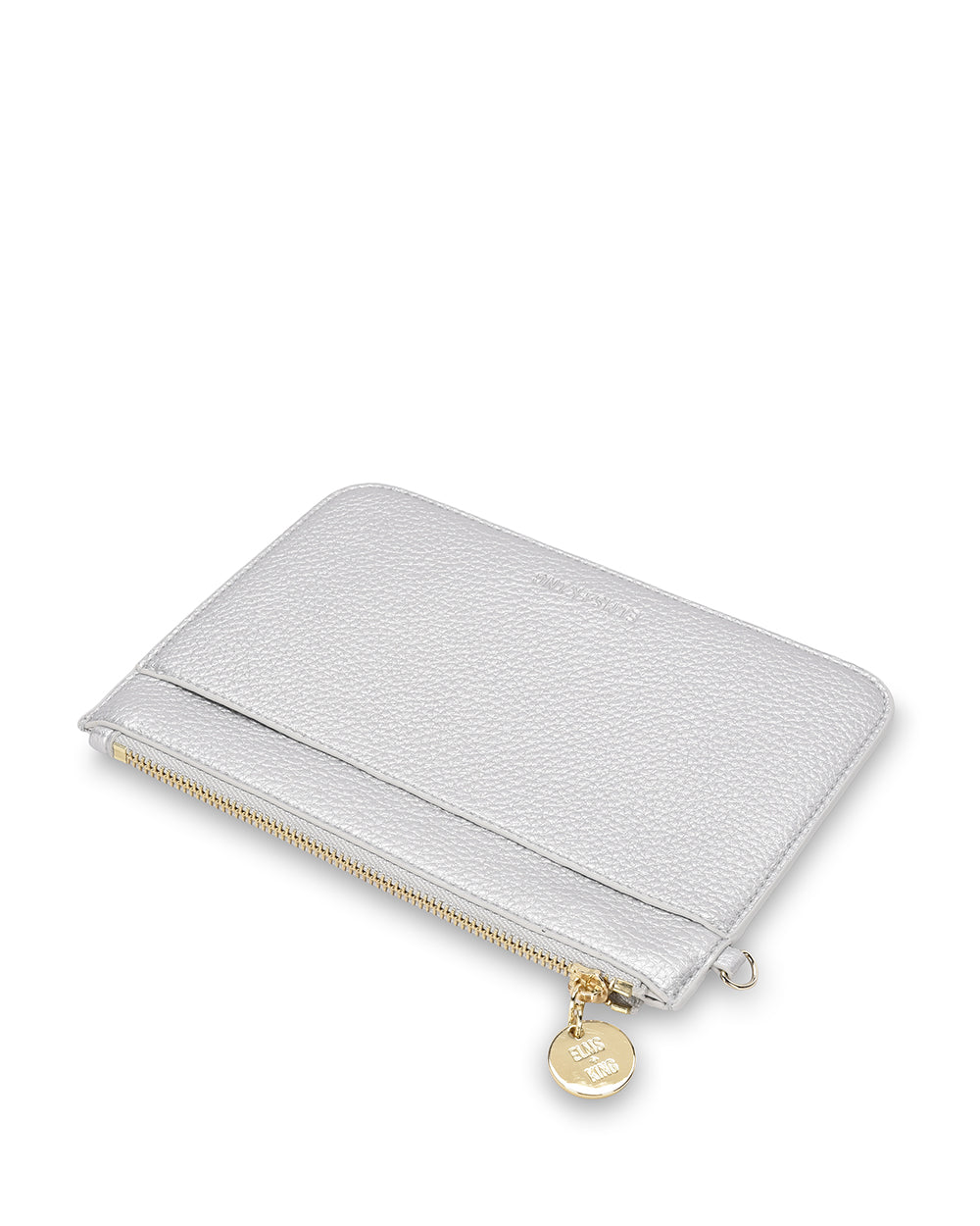 FLAT POUCH in Silver by Elms and King