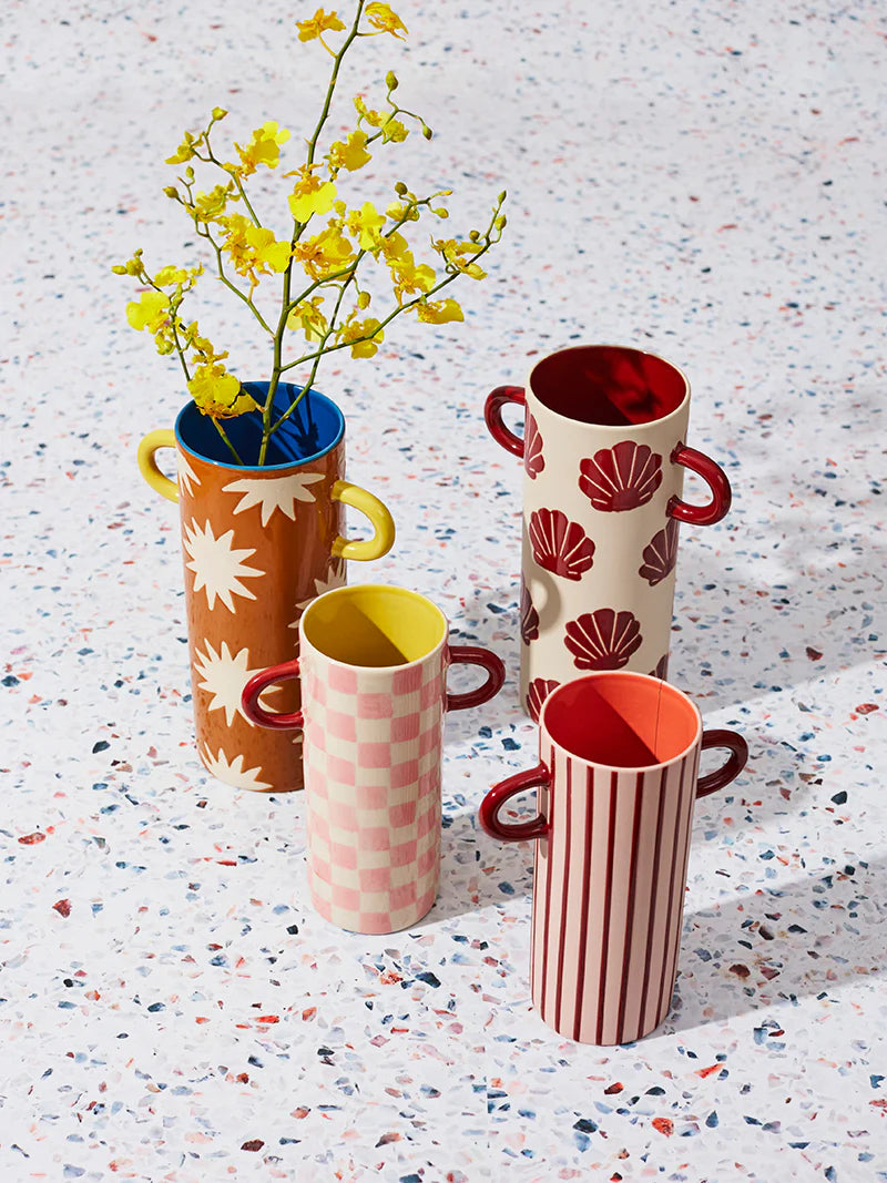 GRIFFE TALL VASE in Mustard Star by Jones & Co