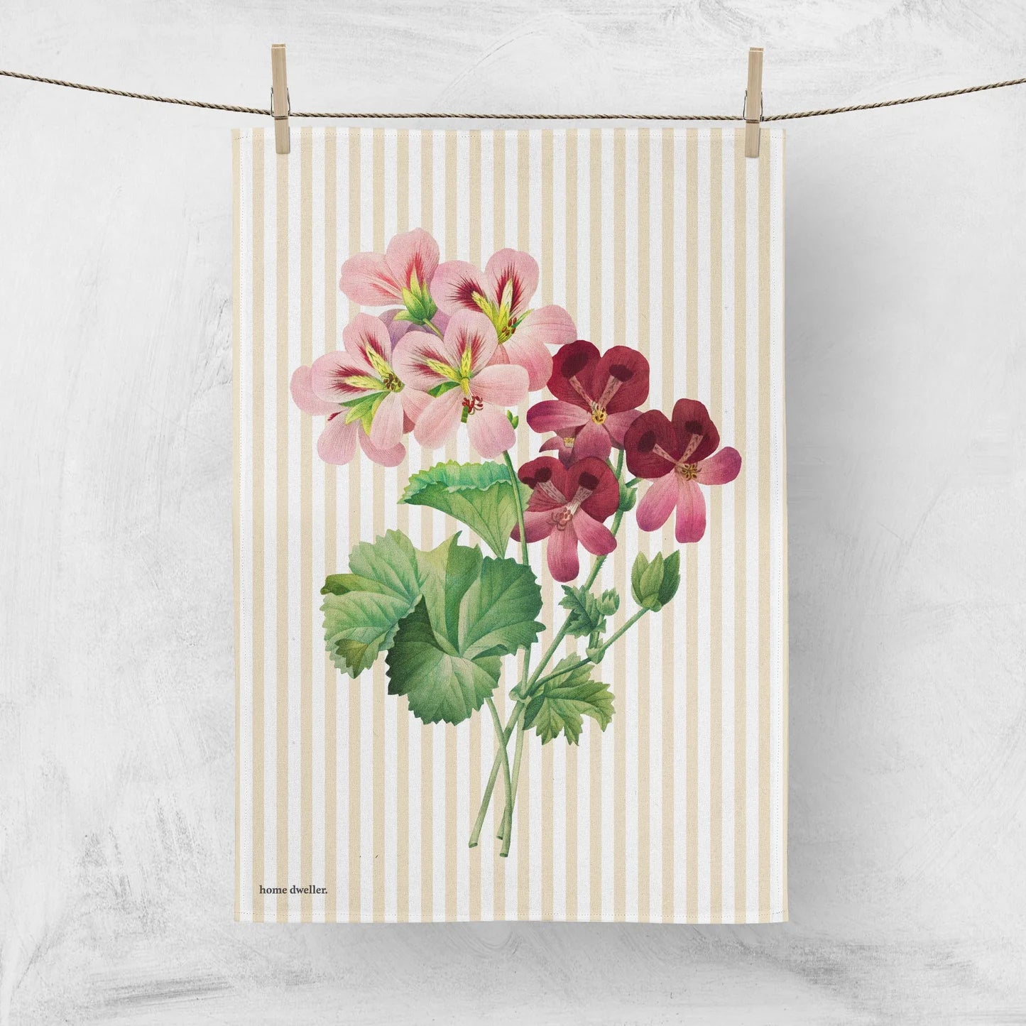 TEA TOWEL in Geranium by Home Dwellers