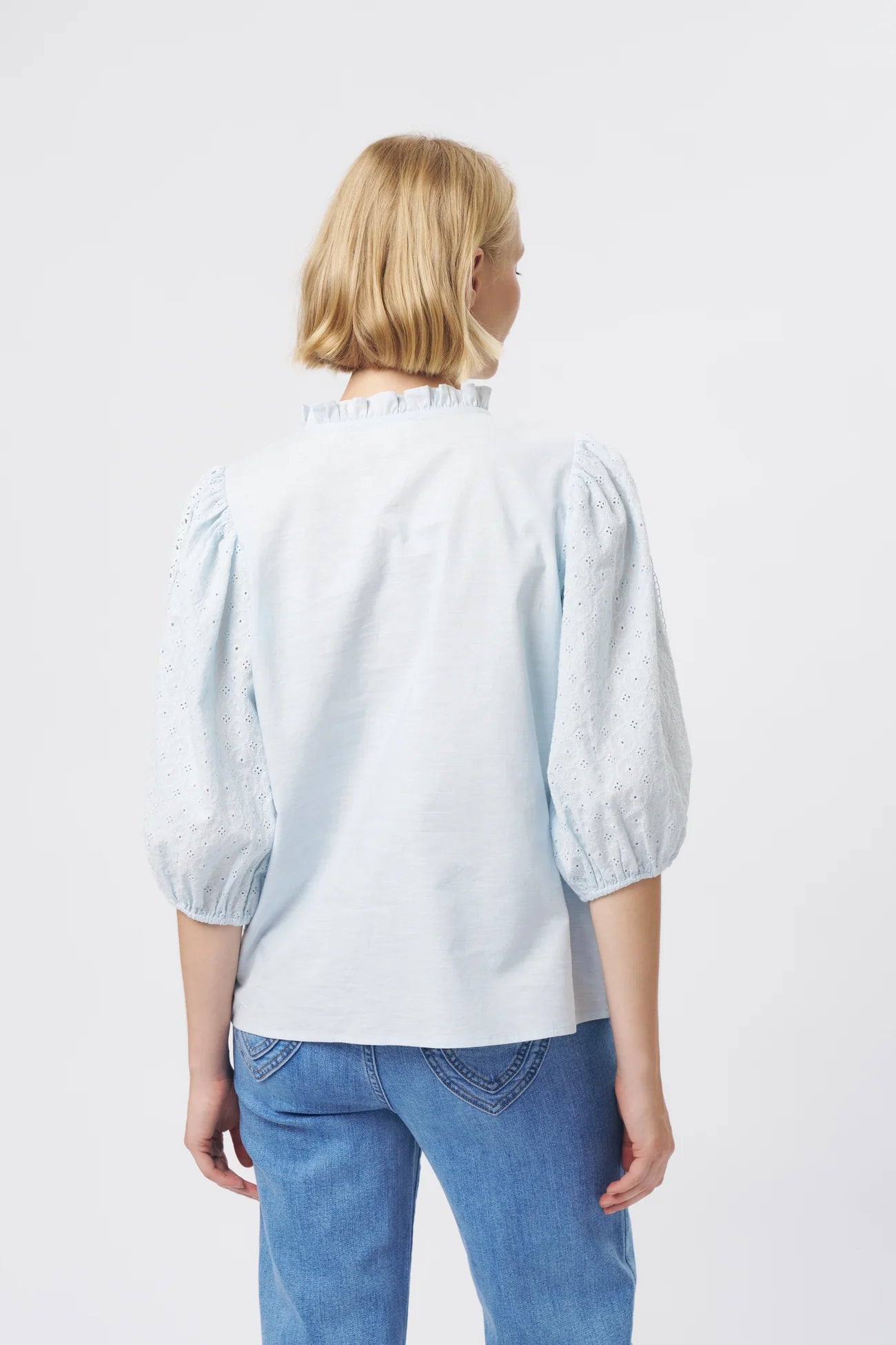 ISABELLA SHIRT in Powder Blue by Kireina