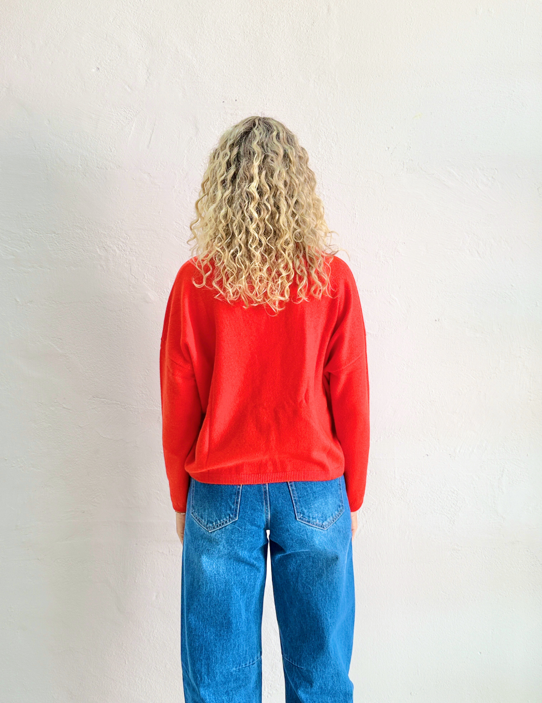 KAIRA CASHMERE KNIT TOP in Rouge by Absolut Cashmere